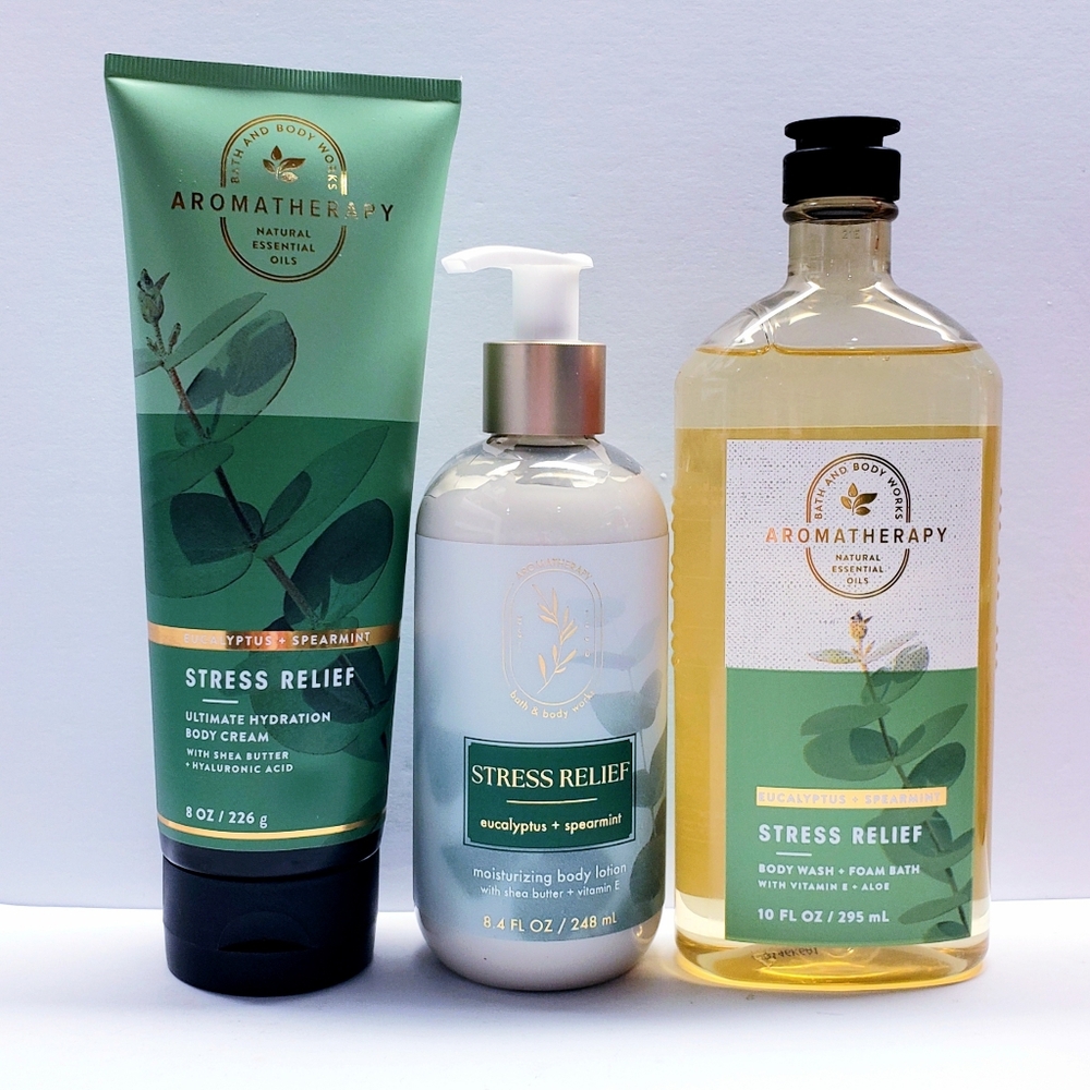 Bath & Body Works EUCALYPTUS SPEARMINT Body Cream, Body Lotion, Body Wash(3 pcs)